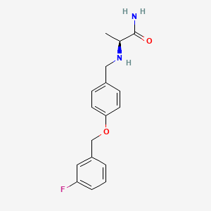 Структурная формула Safinamide, CAS 133865-89-1, формула C17H19FN2O2