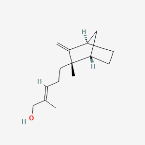Структурная формула Santalol, CAS 11031-45-1, формула C15H24O
