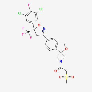 Структурная формула Sarolaner(PF-6450567), CAS 1398609-39-6, формула C23H18Cl2F4N2O5S