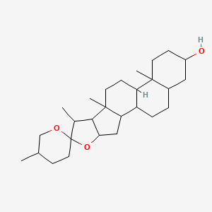 Структурная формула Sarsasapogenin(Spirostan-3-ol), CAS 82597-74-8, формула C27H44O3