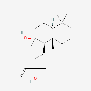 Структурная формула Sclareol, CAS 515-03-7, формула C20H36O2