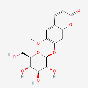 Структурная формула Scopolin, CAS 531-44-2, формула C16H18O9