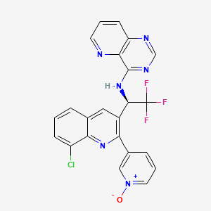 Структурная формула Seletalisib, CAS 1362850-20-1, формула C23H14ClF3N6O