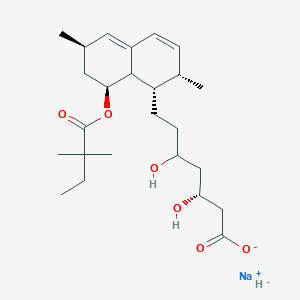 Структурная формула Simvastatin sodium, CAS 101314-97-0, формула C25H40NaO6