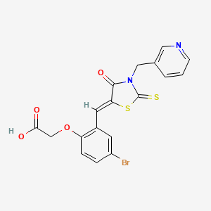 Структурная формула Skp2 Inhibitor C1(SKPin C1), CAS 432001-69-9, формула C18H13BrN2O4S2