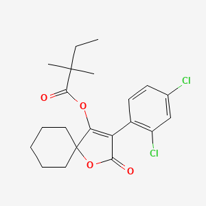 Структурная формула Spirodiclofen, CAS 148477-71-8, формула C21H24Cl2O4