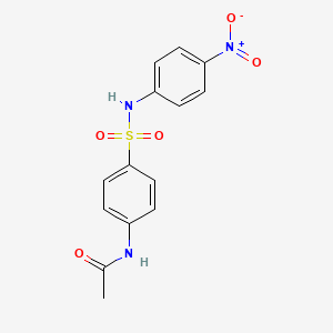 Структурная формула Sulfanitran, CAS 122-16-7, формула C14H13N3O5S