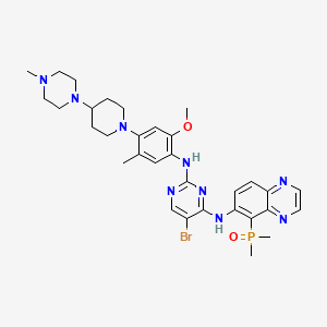 Структурная формула Egfr-IN-7(TQB3804 ), CAS 2267329-76-8, формула C32H41BrN9O2P