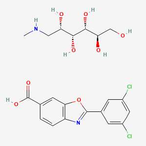 Структурная формула Tafamidis meglumine, CAS 951395-08-7, формула C21H24Cl2N2O8