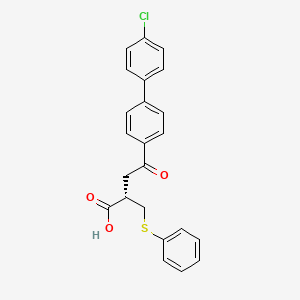 Структурная формула Tanomastat, CAS 179545-77-8, формула C23H19ClO3S