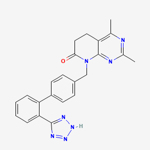 Структурная формула Tasosartan, CAS 145733-36-4, формула C23H21N7O
