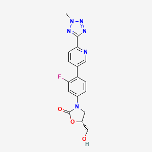 Структурная формула Tedizolid, CAS 856866-72-3, формула C17H15FN6O3