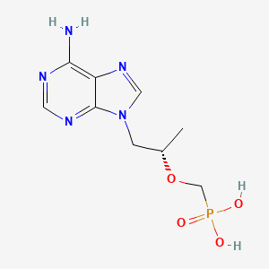 Структурная формула Tenofovir, CAS 147127-20-6, формула C9H14N5O4P