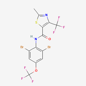 Структурная формула Thifluzamide, CAS 130000-40-7, формула C13H6Br2F6N2O2S