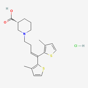 Структурная формула Tiagabine hydrochloride, CAS 145821-59-6, формула C20H26ClNO2S2