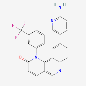 Структурная формула Torin2, CAS 1223001-51-1, формула C24H15F3N4O