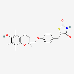 Структурная формула Troglitazone, CAS 97322-87-7, формула C24H27NO5S