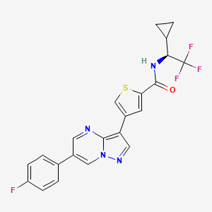 Структурная формула ULK-101, CAS 2443816-45-1, формула C22H16F4N4Os