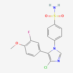 Структурная формула UR-8880 (Cimicoxib), CAS 265114-23-6, формула C16H13ClFN3O3S