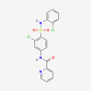 Структурная формула VU0364439, CAS 1246086-78-1, формула C18H13Cl2N3O3S