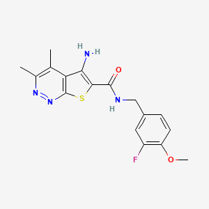 Структурная формула VU0467485, CAS 1451994-10-7, формула C17H17FN4O2S
