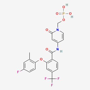 Структурная формула VX-150, CAS 1793080-72-4, формула C21H17F4N2O7P