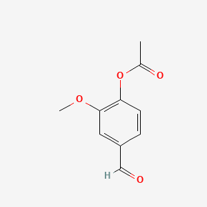 Структурная формула Vanillin acetate, CAS 881-68-5, формула C10H10O4