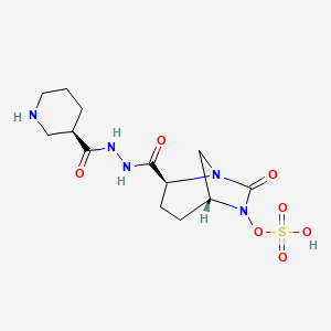 Структурная формула Zidebactam, CAS 1436861-97-0, формула C13H21N5O7S