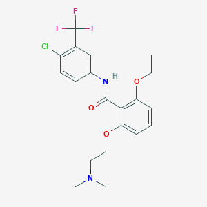 Структурная формула YF2, CAS 1311423-89-8, формула C20H22ClF3N2O3