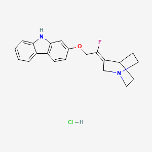 Структурная формула YM-53601, CAS 182959-33-7, формула C21H21N2OF.HCl