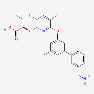 Структурная формула ZK824859, CAS 2254001-81-3, формула C23H22F2N2O4