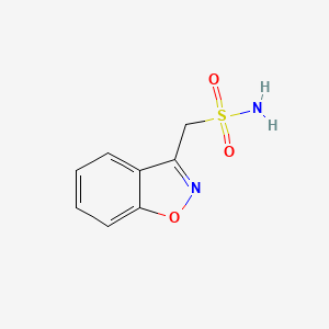 Структурная формула Zonisamide, CAS 68291-97-4, формула C8H8N2O3S