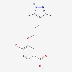 Структурная формула Acoramidis, CAS 1446711-81-4, формула C15H17FN2O3