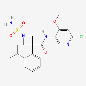Структурная формула ACT-1016-0707, CAS 2569467-78-1, формула C19H23ClN4O4S