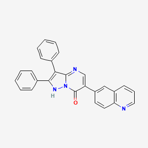 Структурная формула AGI-25696, CAS 2201066-35-3, формула C27H18N4O
