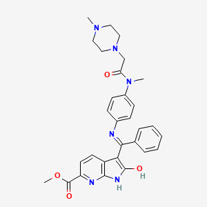 Структурная формула Ansornitinib, CAS 1448874-96-1, формула C30H32N6O4