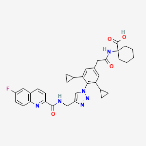 Структурная формула Antabactin, CAS 2570821-88-2, формула C34H35FN6O4