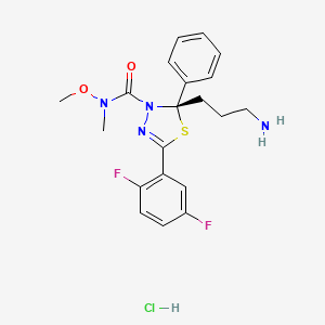 Структурная формула Filanesib hydrochloride, CAS 1385020-40-5, формула C20H23ClF2N4O2S