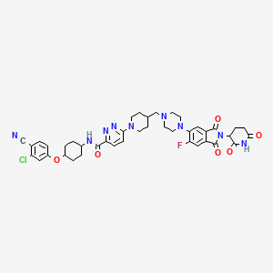 Структурная формула ARV-110, CAS 2222112-77-6, формула C41H43ClFN9O6