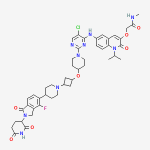 Структурная формула ARV-393, CAS 2851885-95-3, формула C46H53ClFN9O7