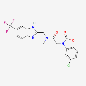Структурная формула ASP4345, CAS 1632257-75-0, формула C19H14ClF3N4O3