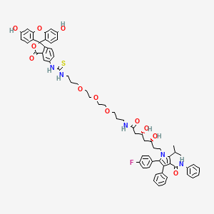 Структурная формула Atrovastatin-PEG3-FITC, CAS 1440755-31-6, формула C64H68FN5O12S