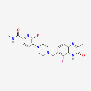 Структурная формула AZD-9574, CAS 2756333-39-6, формула C21H22F2N6O2