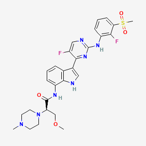 Структурная формула Londamocitinib（AZD4604）, CAS 2241039-81-4, формула C28H31F2N7O4S