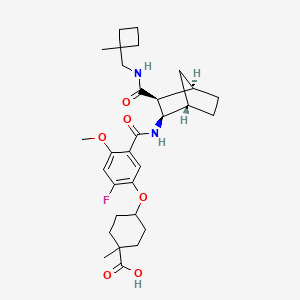 Структурная формула AZD5462, CAS 2787501-83-9, формула C30H41FN2O6