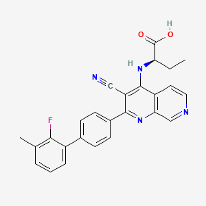 Структурная формула BAY-091, CAS 2922280-34-8, формула C26H21FN4O2