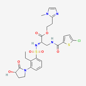 Структурная формула BAY 3389934, CAS 2915316-40-2, формула C26H30ClN5O7S2