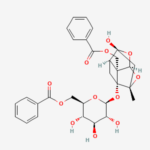 Структурная формула benzoylpaeoniflorin, CAS 38642-49-8, формула C30H32O12