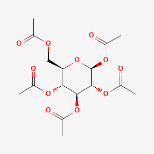 Структурная формула β-D-Glucose pentaacetate, CAS 604-69-3, формула C16H22O11