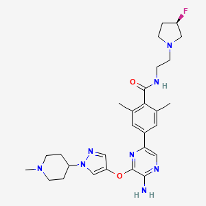 Структурная формула BGB 15025, CAS 2766481-17-6, формула C28H37FN8O2